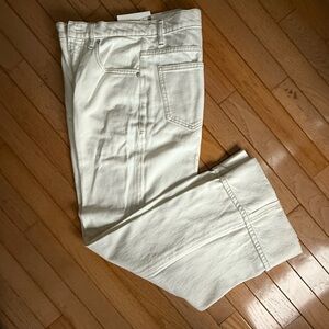 NWT - Frame Denim Ivory Cuffed Jeans. Size 25.
